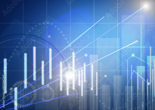 Stock market chart. Business graph background.