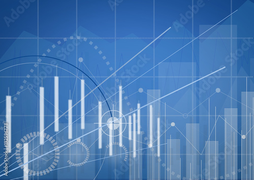 Stock market chart. Business graph background.