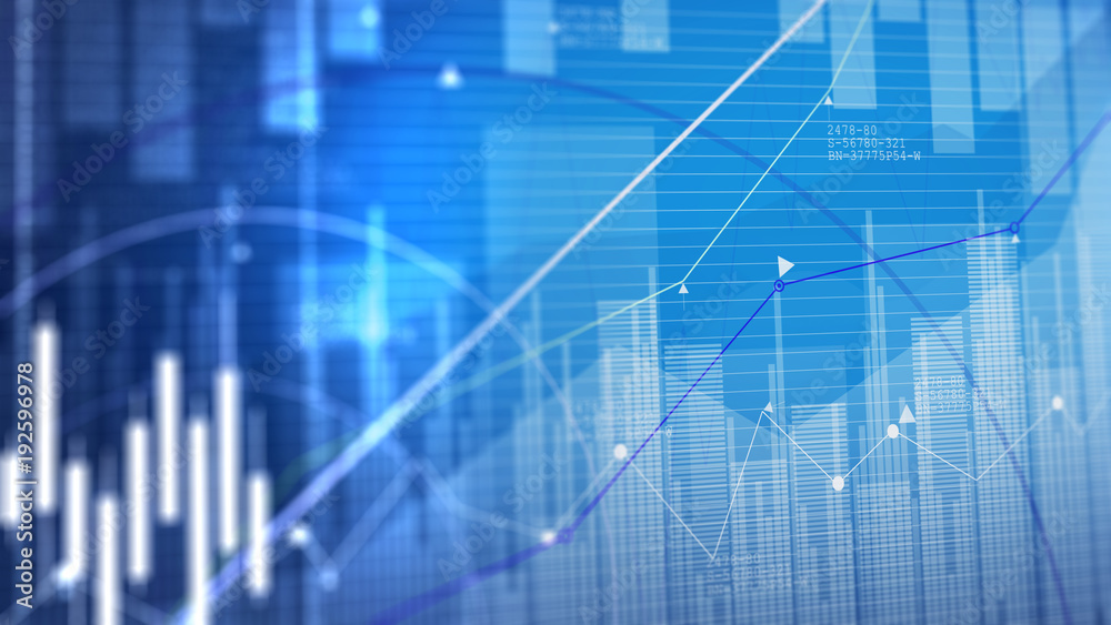 Stock market chart. Business graph background.