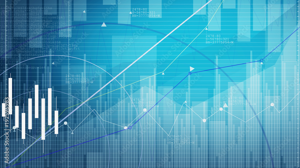 Stock market chart. Business graph background.