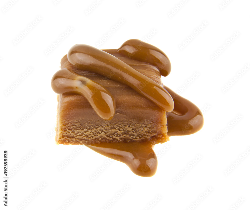caramel isolated on white background caramel isolated on white background