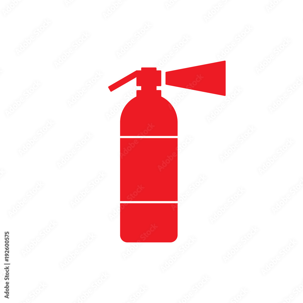 Obraz premium Red fire extinguisher icon. Vector.