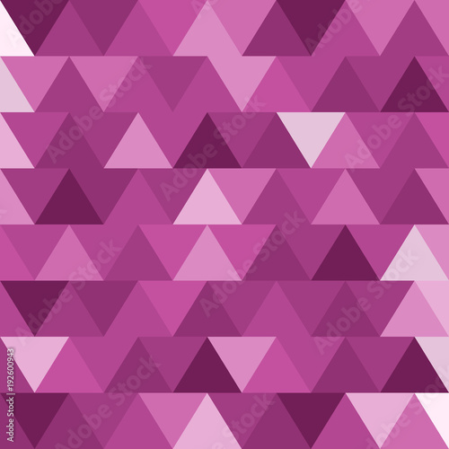Triangular shape pink seamless pattern. Geometric background.