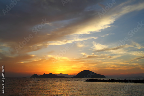 Seaside town of Turgutreis and spectacular sunsets