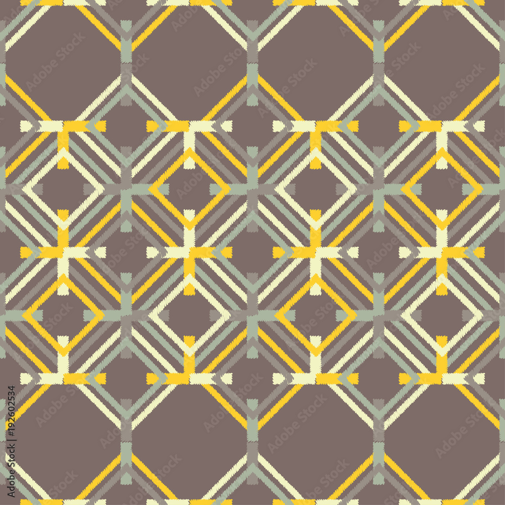 Fototapeta premium Ethnic boho seamless pattern. Scribble texture. Folk motif. Textile rapport.