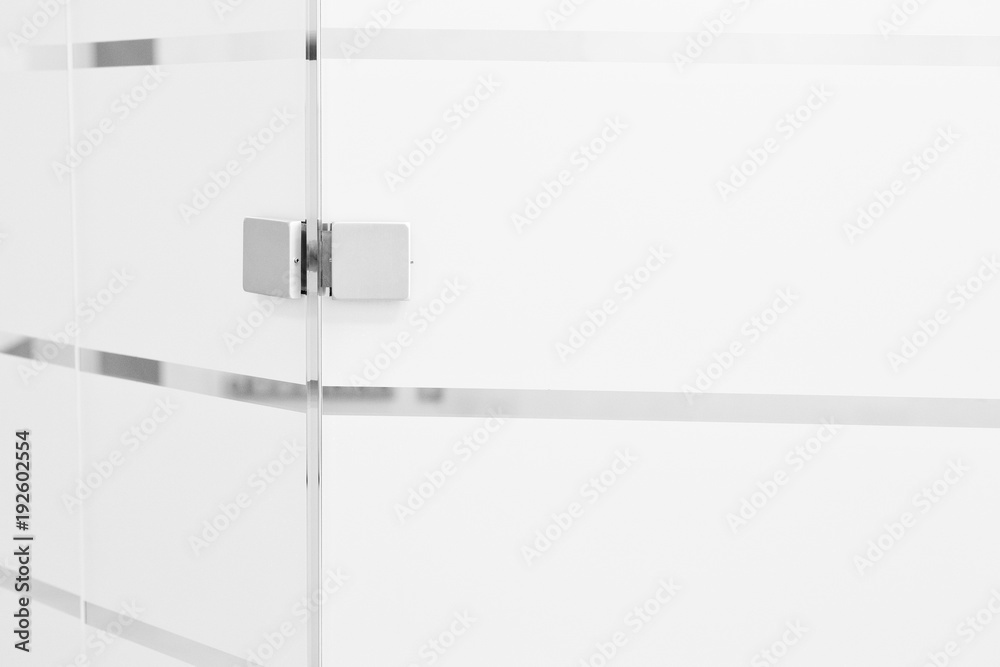 Obraz premium glass in the office partition. Black and White