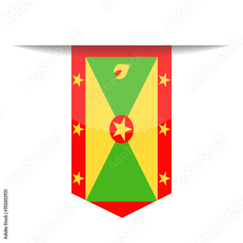 Grenada Flag Vector Bookmark Icon