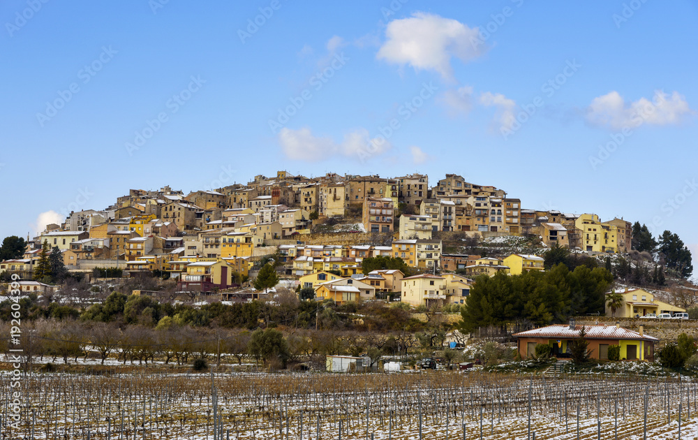 Naklejka premium panoramic view of Horta de Sant Joan, Spain