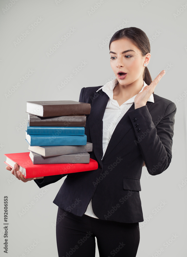 Young Female Student with Books Young Female Student with Books