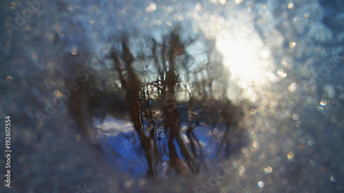 view through the frosted glass