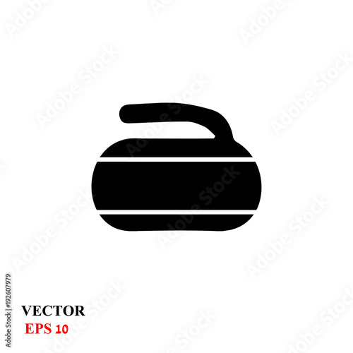 Curling stone. vector illustration