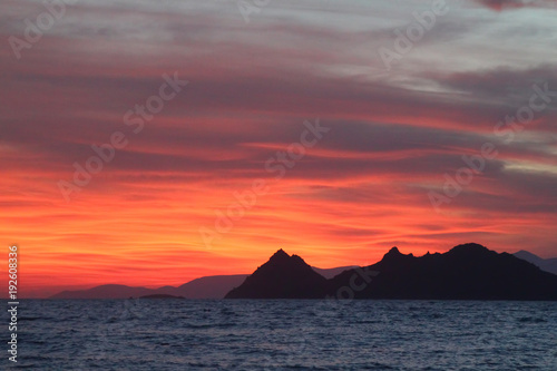 Seaside town of Turgutreis and spectacular sunsets