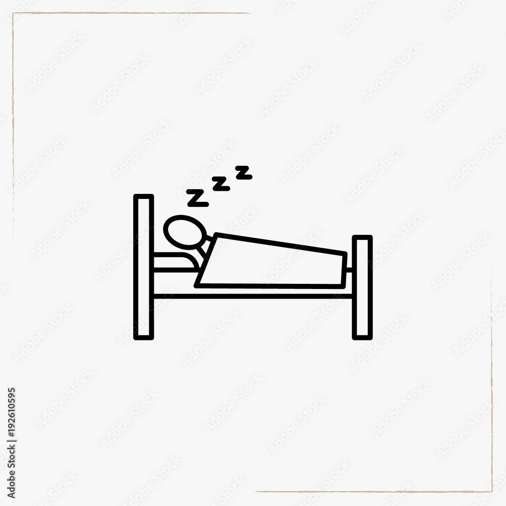 sleeping line icon sleeping line icon