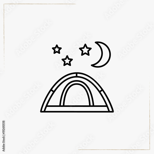 camping line icon