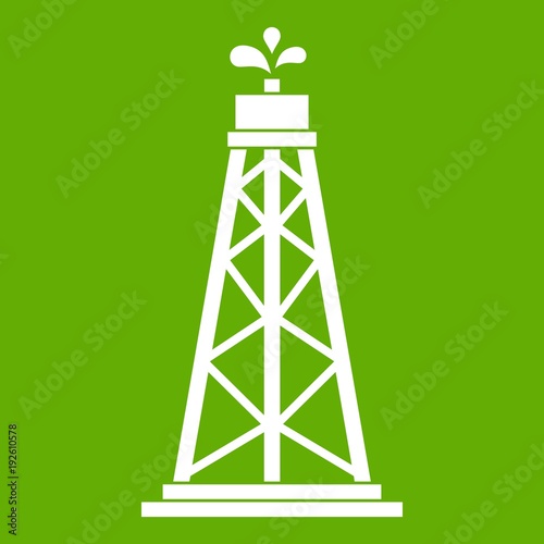 Oil rig icon green