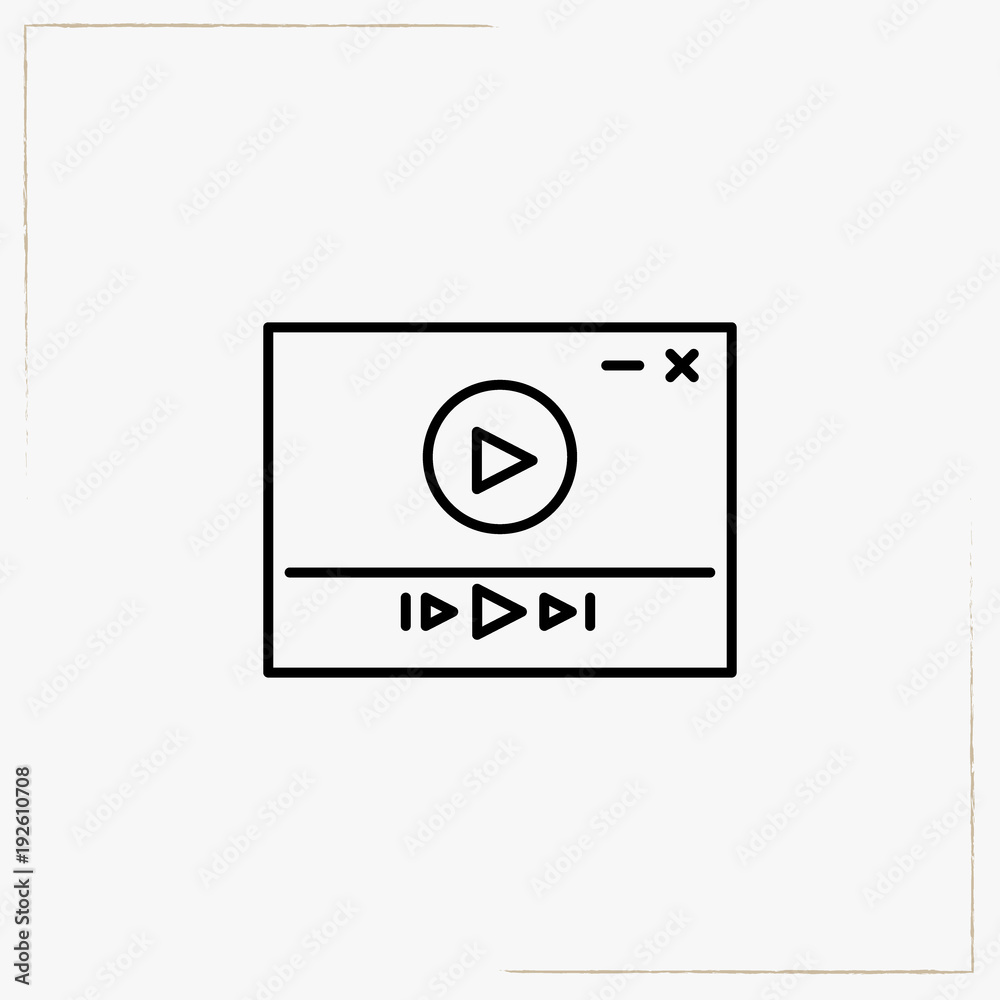 video play line icon video play line icon