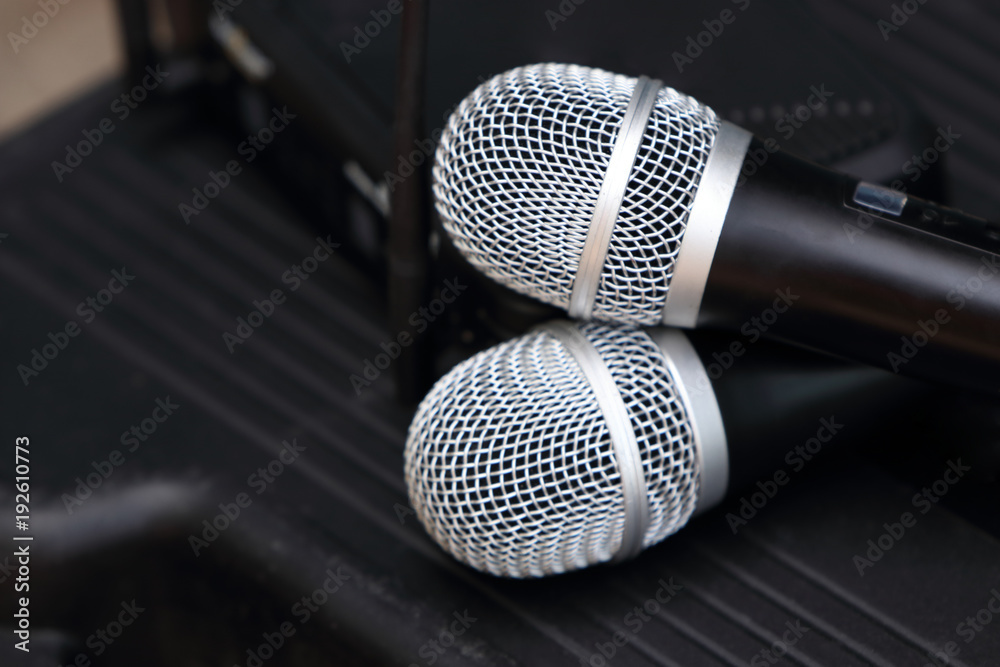 Obraz premium Wireless microphone with Receiver