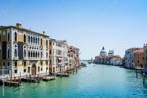 Beautiful view of water street and old buildings in Venice  ITALY