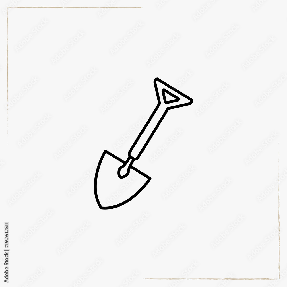 shovel line icon shovel line icon