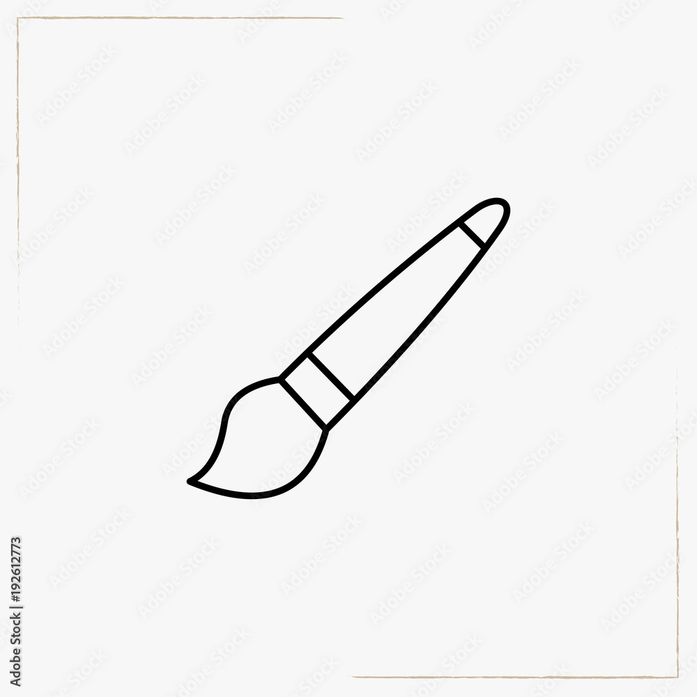 Obraz premium paint brush line icon