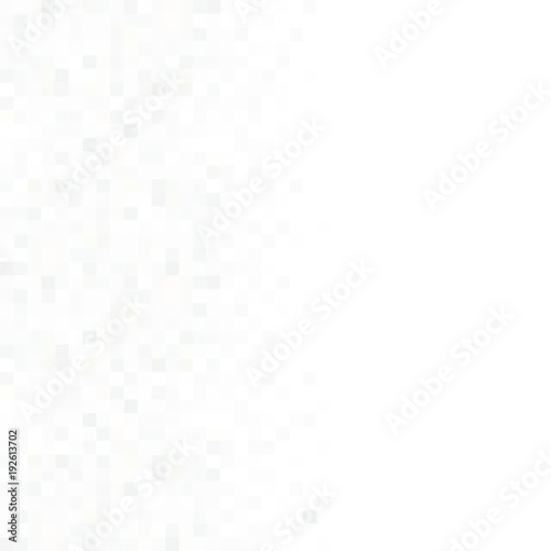 Abstract gray white background with mesh of squares. Mosaic. Geometric template. Digital style.