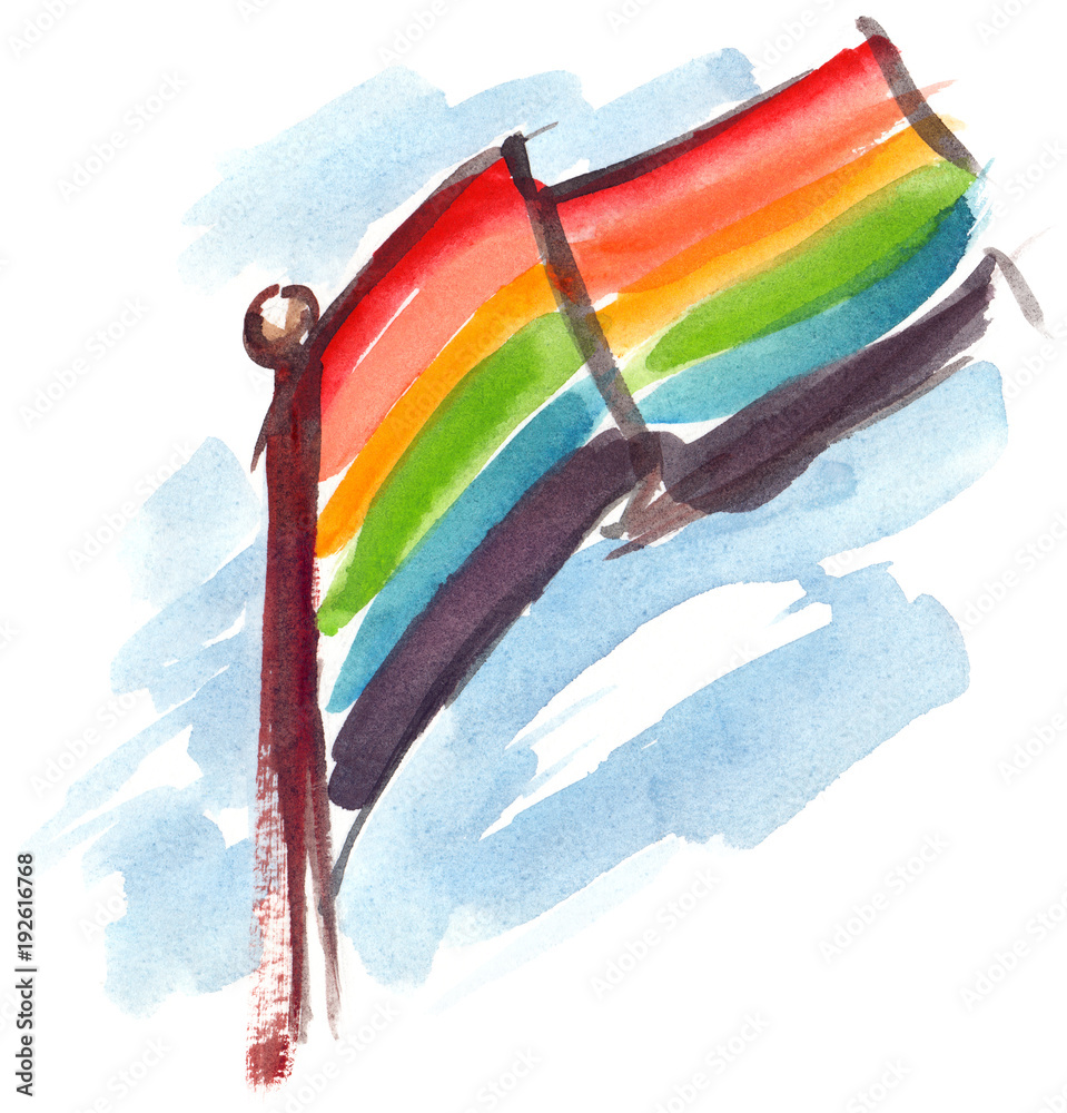 Watercolor Rainbow Of Lgbt Flag Colors Stock Illustration - Download Image  Now - Rainbow, Watercolor Painting, LGBTQIA Pride Event - iStock