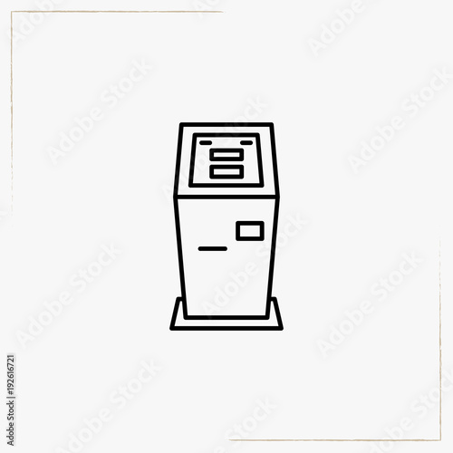 cash dispenser line icon