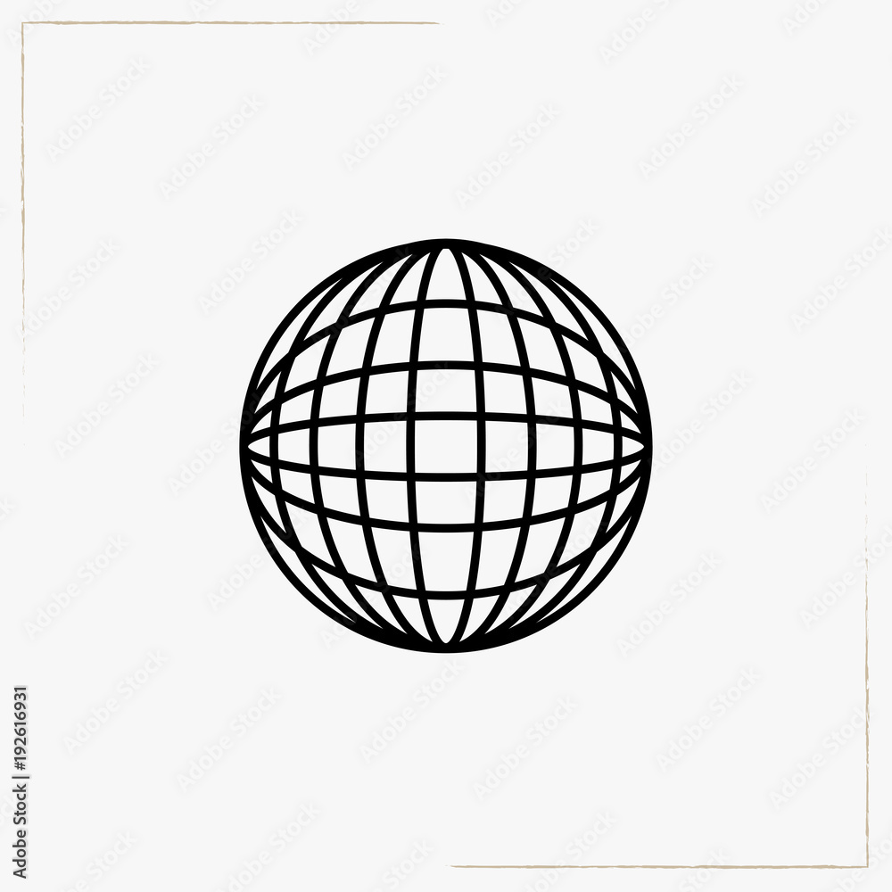 club ball line icon club ball line icon