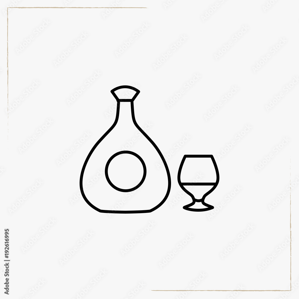 cognac line icon cognac line icon