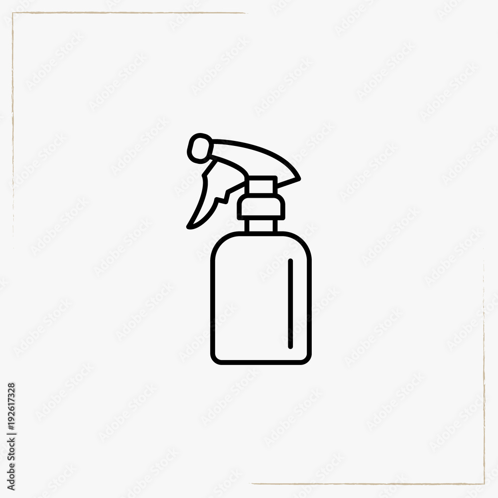 barber water sprayer line icon