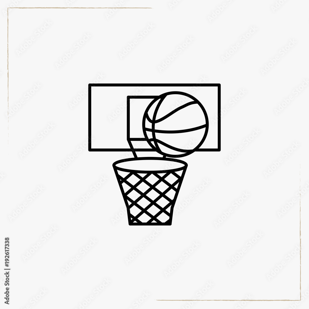 basketball basket line icon basketball basket line icon