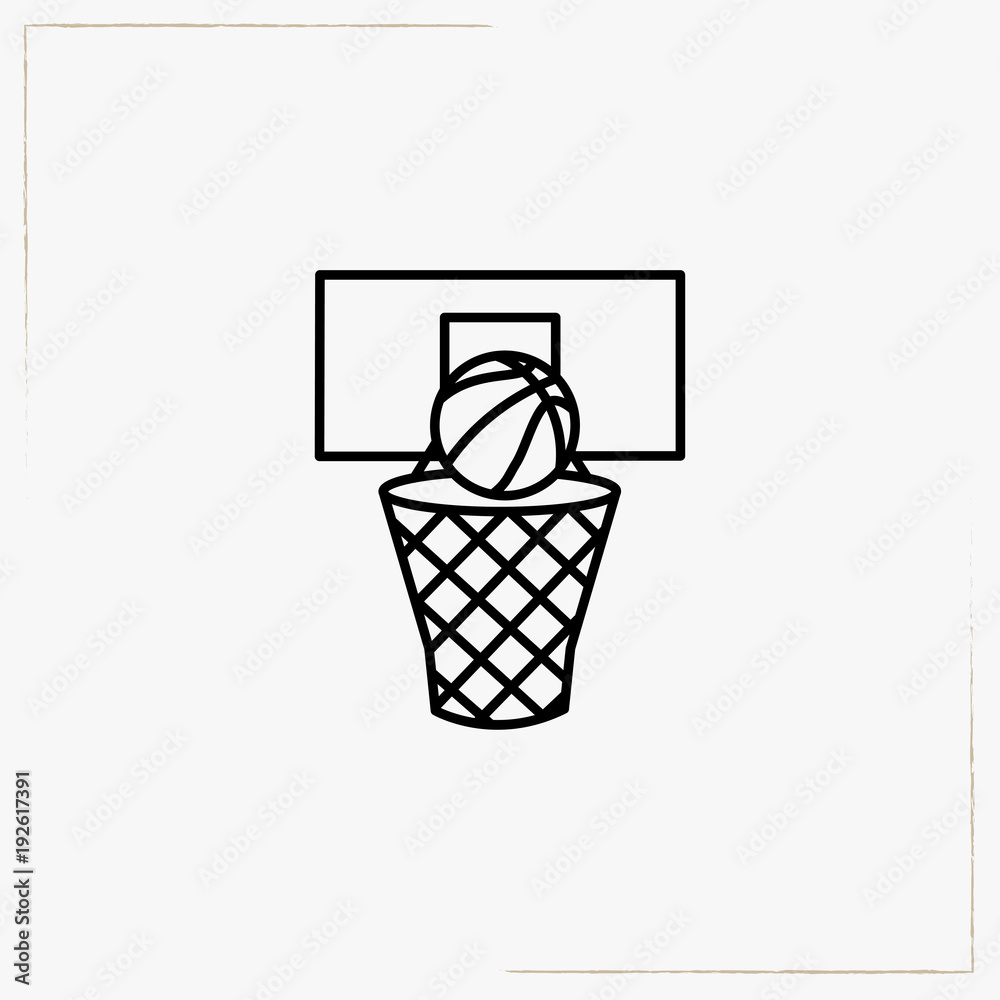 basketball basket line icon basketball basket line icon