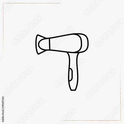 hair dryer line icon