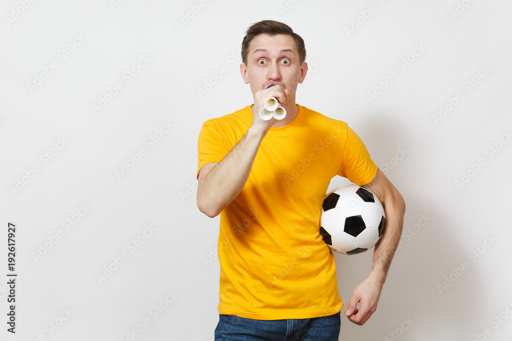 Soccer team or Football team players on white background - Young