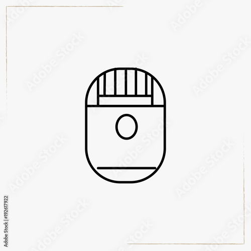 hair remover machine line icon