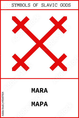 Obraz na plátně Symbol of MARA ancient slavic god