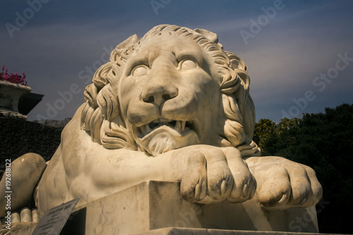 Crimea Vorontsov Palace Marble Lion Sculpture Closeup