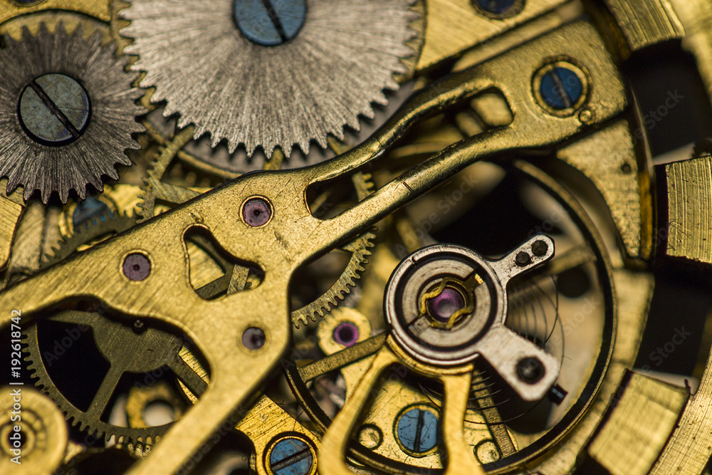 Mechanical watch, watch repair, close up