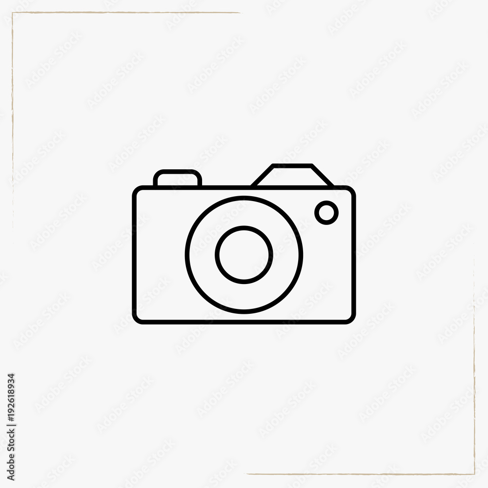 photo camera line icon