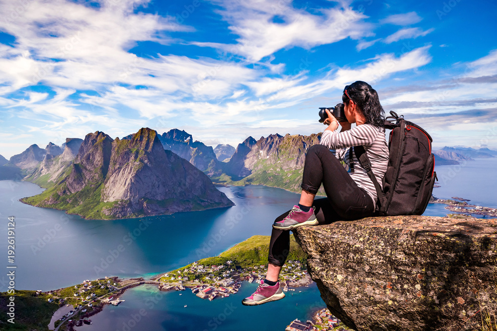 Naklejka premium Fotograf przyrody Norwegia Archipelag Lofotów.