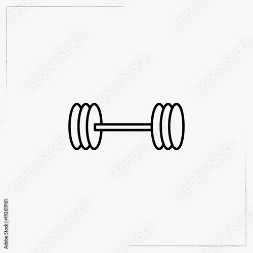 barbell line icon
