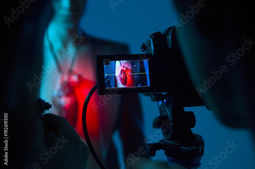 Fotografi Shooting film, filmaking, cameraman is working