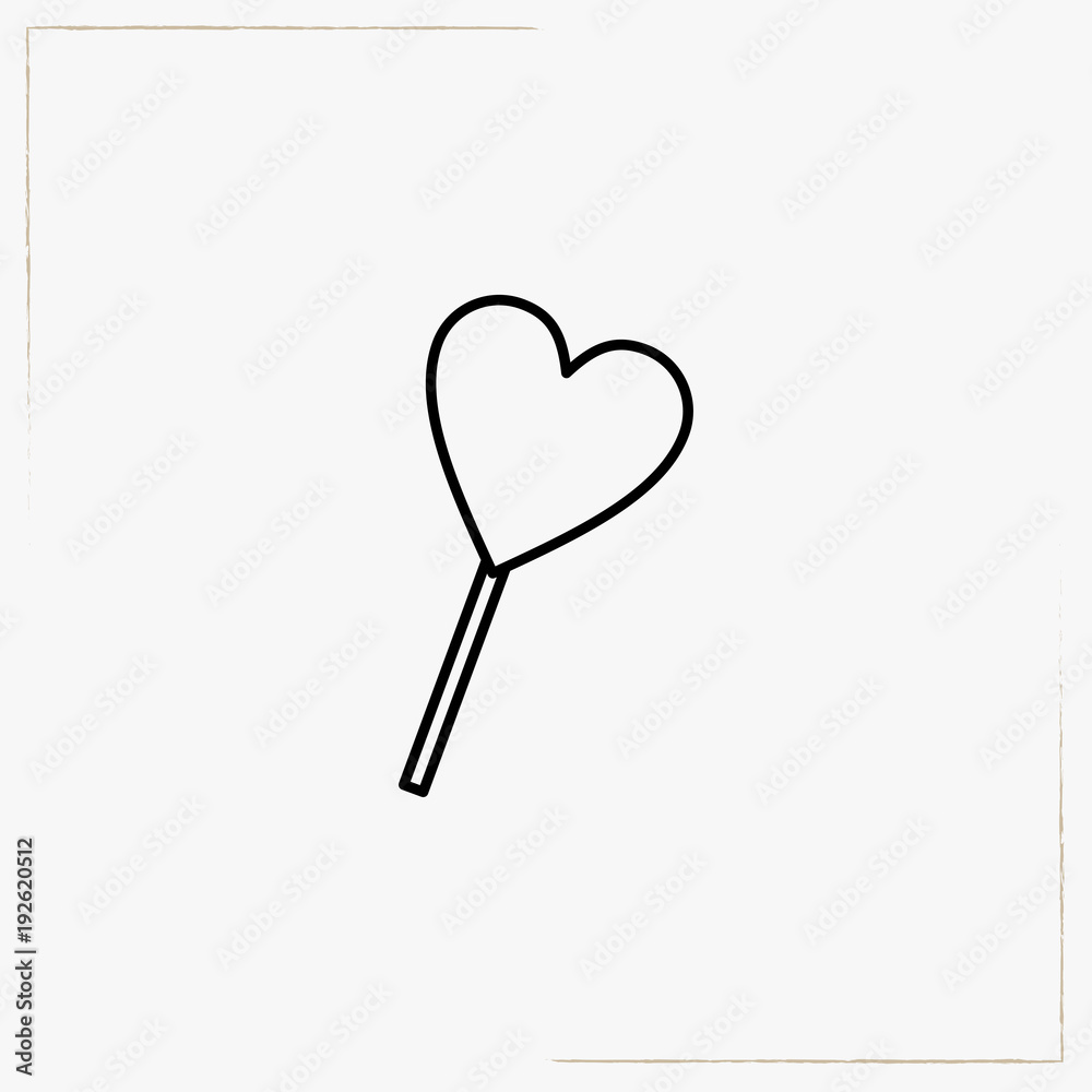 lollipop line icon lollipop line icon