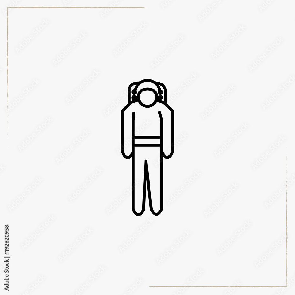 astronaut line icon