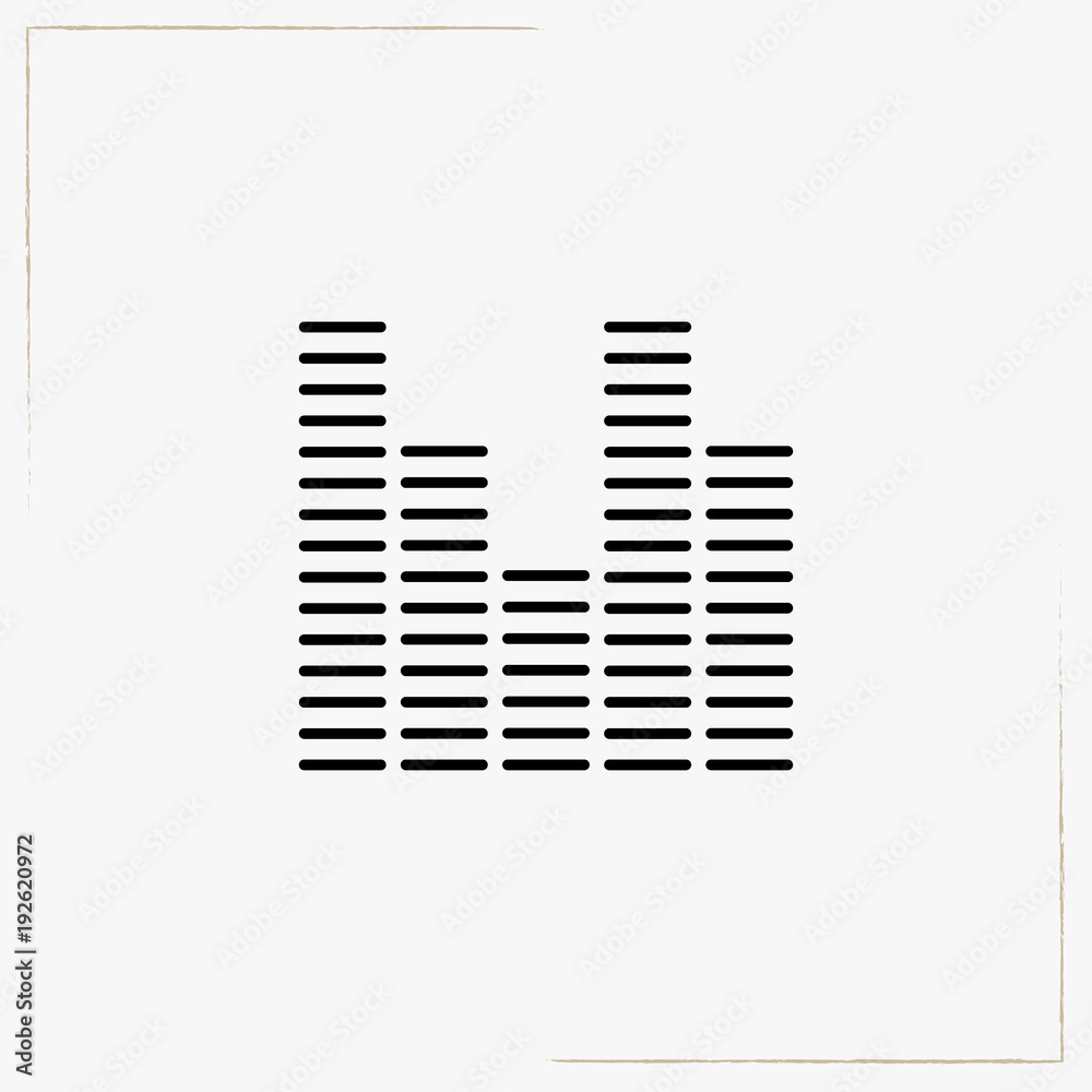 equalizer line icon equalizer line icon