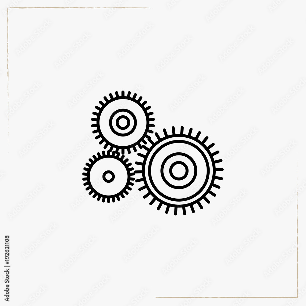 mechanism line icon mechanism line icon