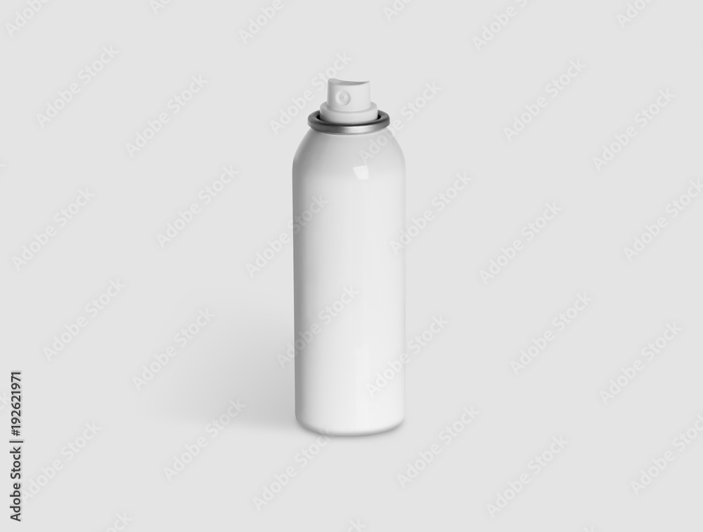 Bomboletta spray neutra in metallo bianco Stock Photo
