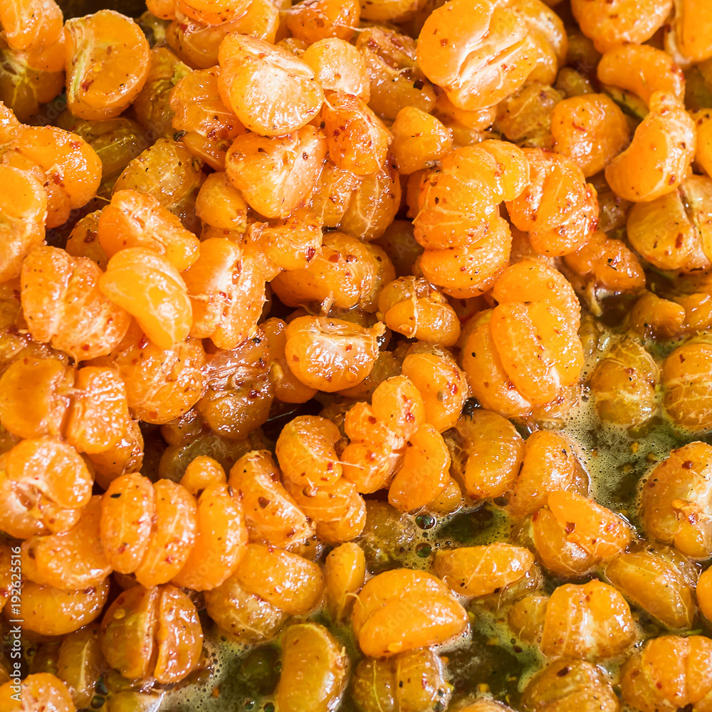 Tangerine fruit spicy salad. Tangerine fruit spicy salad.