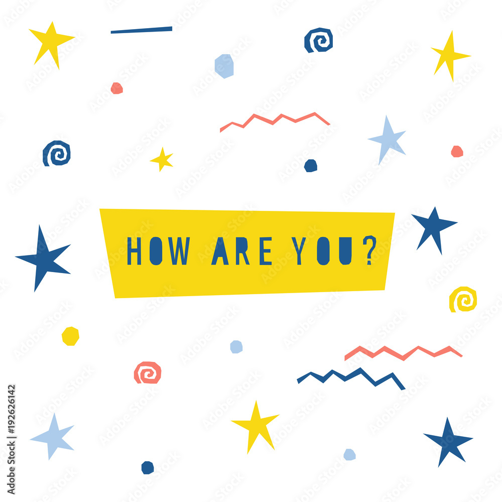 Handmade childish card template. Abstract application for design card, invitation, kids craft workshop advertising, poster, t shirt, bag print etc.