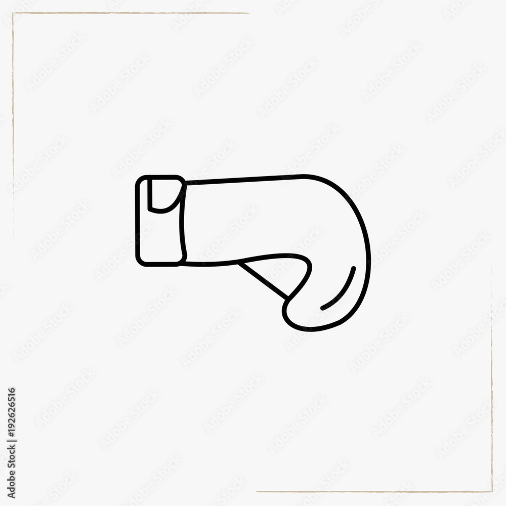 Fototapeta premium box glove line icon